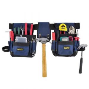 FASITE Tool Belt Pouch, Work Apron with Adjustable Waist Strap, Tool Holder Organizer for Men&Women,Electrician, Carpenter, Framer, Construction, Technician