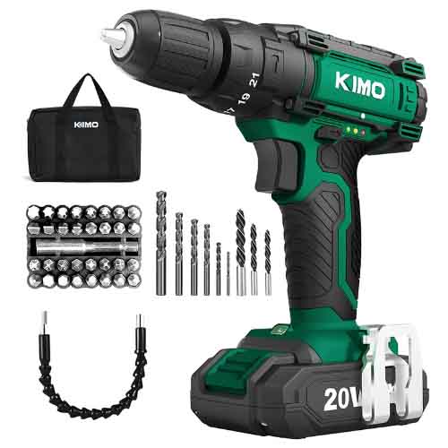 KIMO Hammer drill cordless drill driver kit