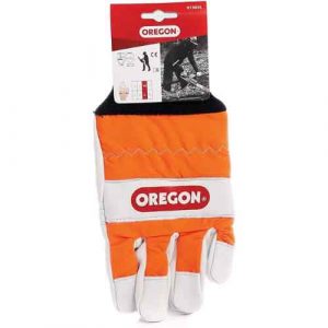 Oregon Chainsaw Left-Hand Protection Leather Gloves – Large (size 10) (91305L)